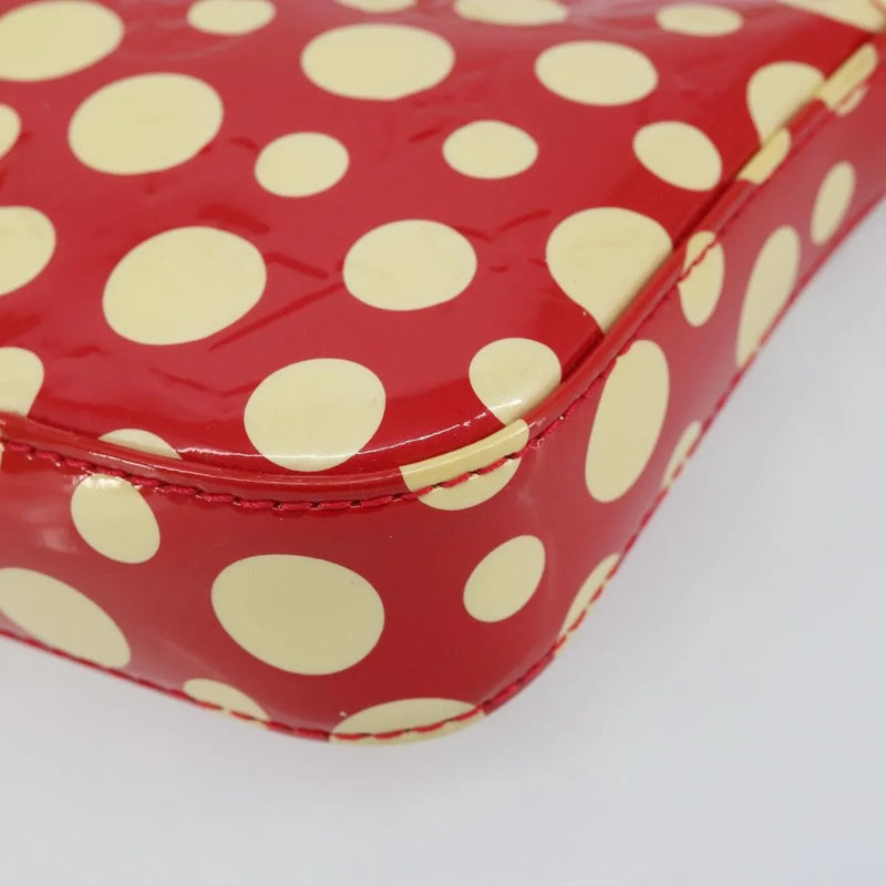 Louis Vuitton Pochette Accessoires Yayoi Kusama Painted Dots Monogram Vernis Red Patent_leather Bag