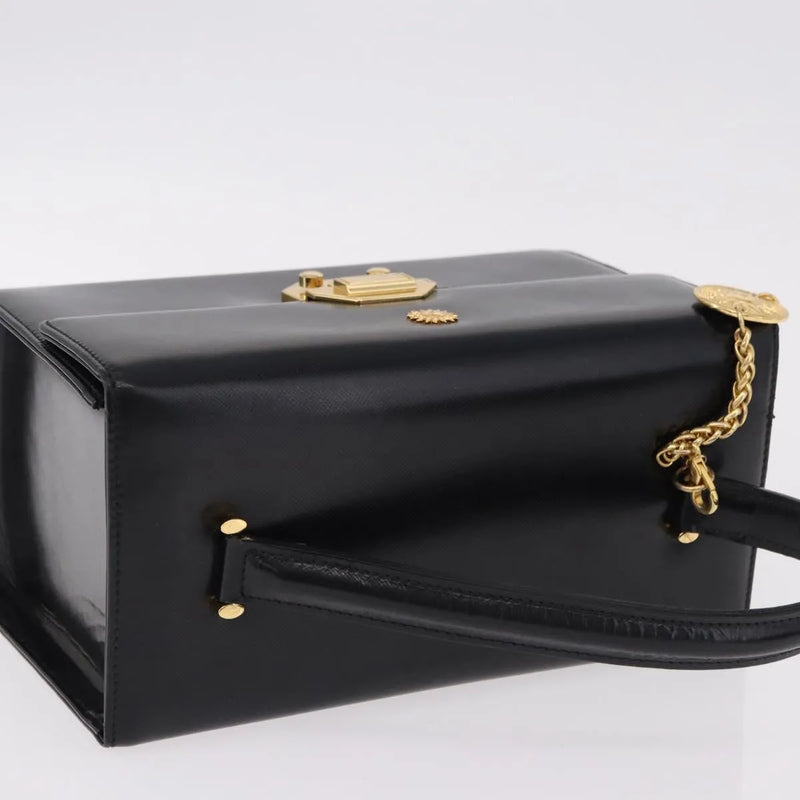 Versace Vintage Leather Black Bag