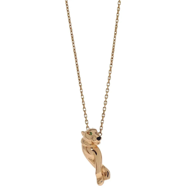 Cartier Panthere De Pendant 18k Yellow Gold With Tsavorite And Onyx Rose_gold Jewelry