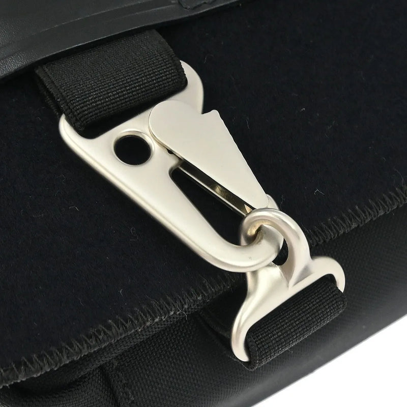 Chanel Sport Line Flap Messenger Wool And Nylon Black Bag
