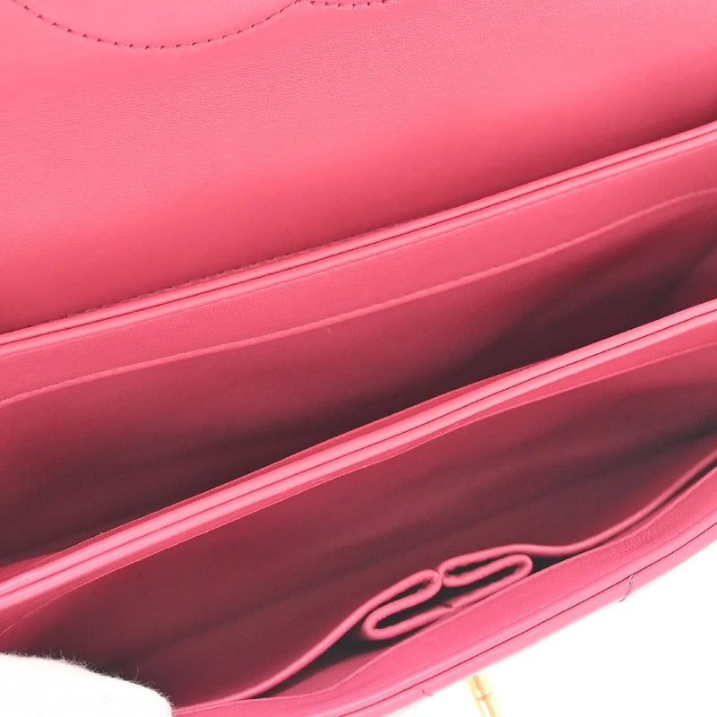 Chanel Trendy Cc Top Handle Chevron Lambskin Pink Leather Bag