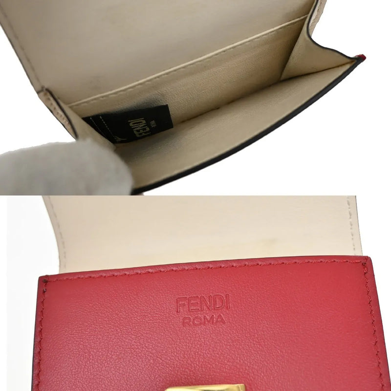 Fendi Peekaboo Leather Red Accessory