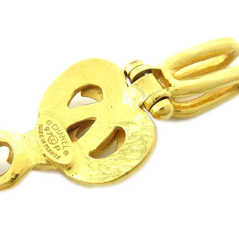 Chanel Cc Heart Pendant Metal Gold Gold_plated Jewelry