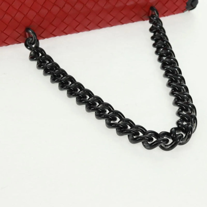 Bottega Veneta Glass Intrecciato Nappa With Snakeskin Red Leather Bag