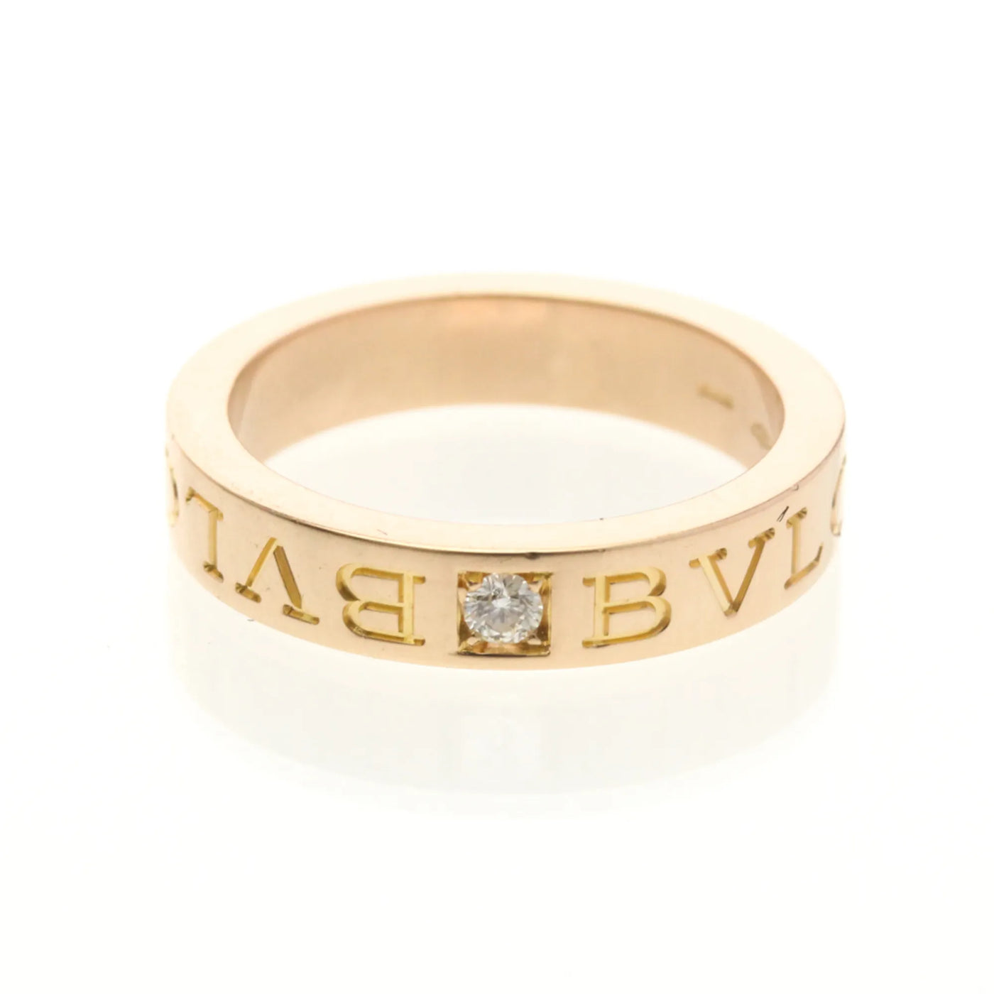 Bvlgari Band 18k Rose Gold With Diamond Pink_gold Jewelry