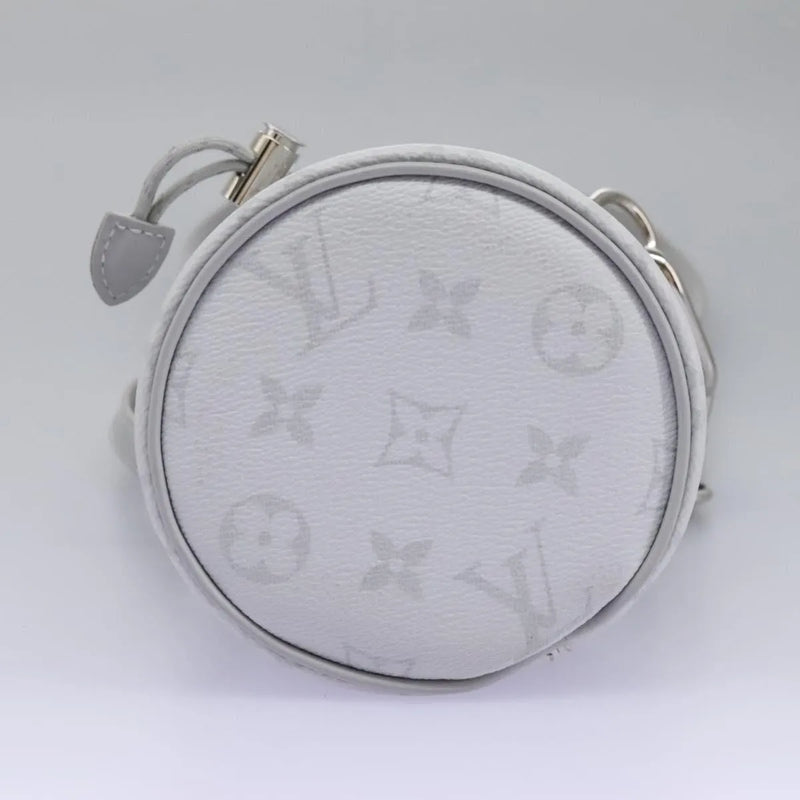 Louis Vuitton Chalk Nano Limited Edition Logo Story Monogram Canvas Gray Bag