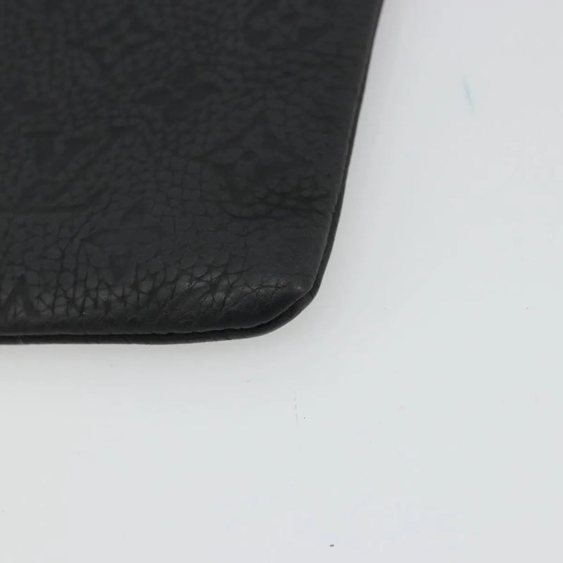 Louis Vuitton Lv Friends A4 Printed Monogram Taurillon Leather Black Canvas Bag