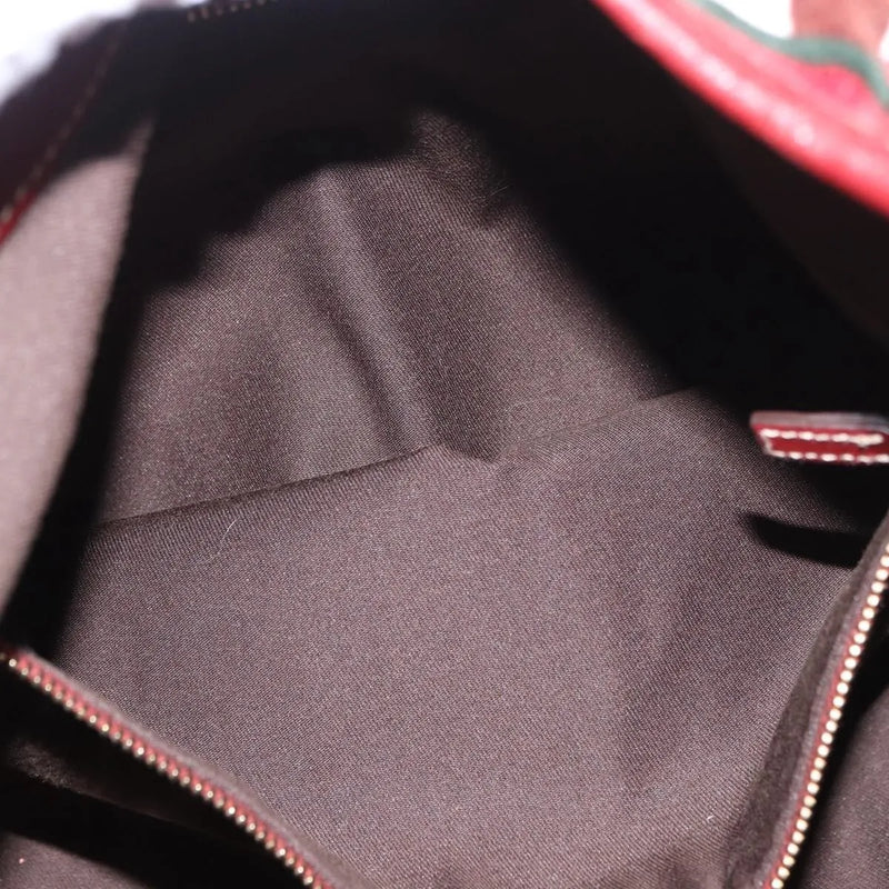 Gucci Vintage Jackie Shoulder Canvas And Leather Green Bag