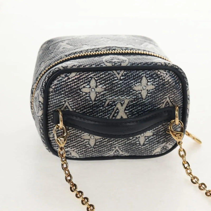 Louis Vuitton Vanity Case Monoglam Jacquard Canvas Navy Bag