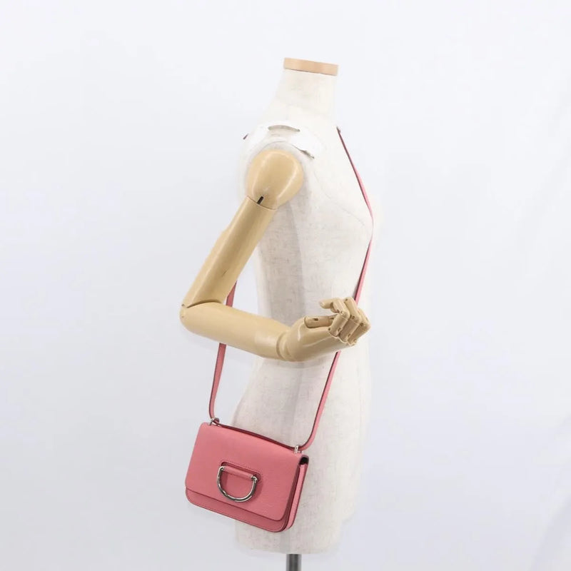 Burberry D-Ring Shoulder Leather Pink Bag