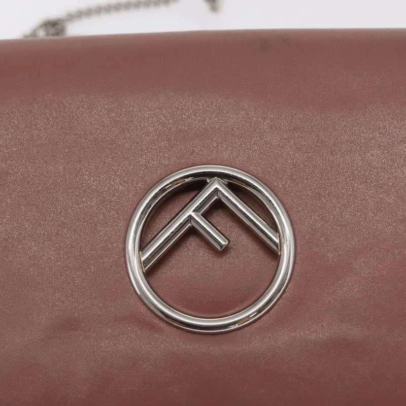 Fendi F Is Wallet On Chain Leather Pink Bag