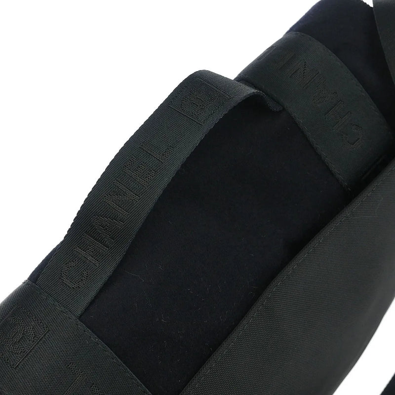 Chanel Sport Line Flap Messenger Wool And Nylon Black Bag
