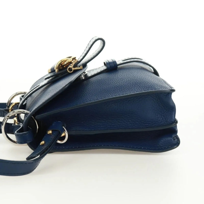 Chloe Aby Day Leather Blue Bag