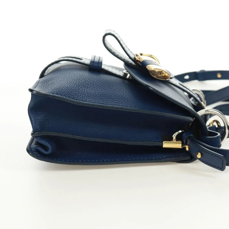 Chloe Aby Day Leather Blue Bag
