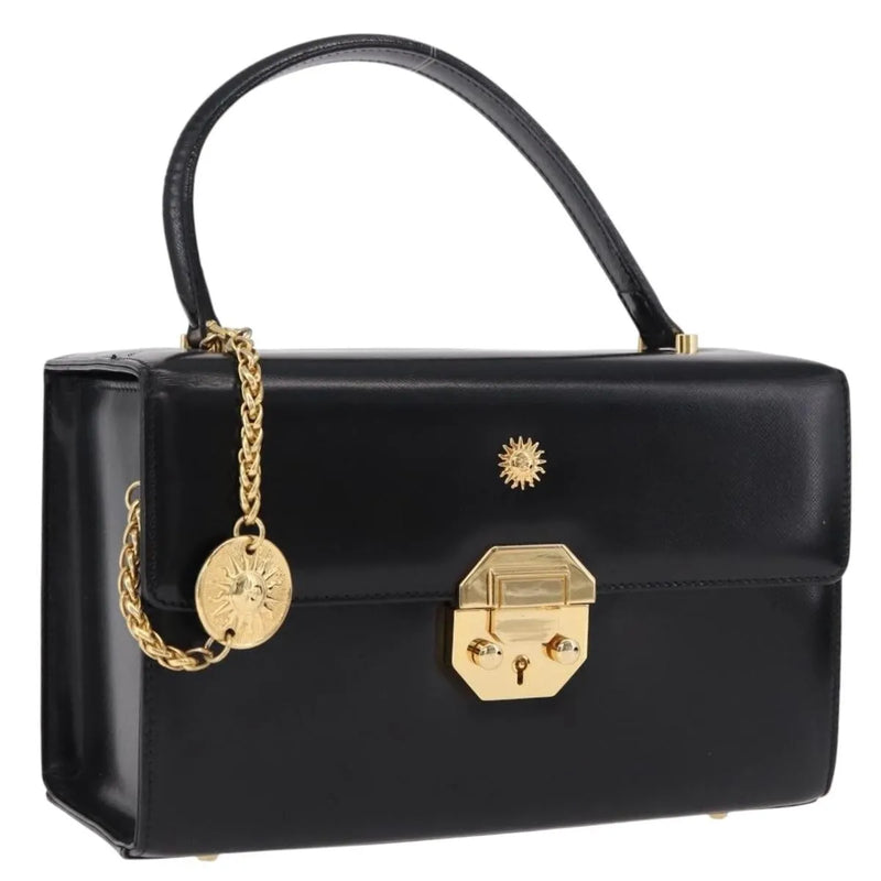 Versace Vintage Leather Black Bag