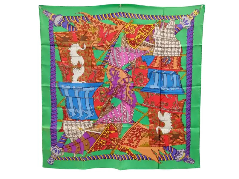 Hermes Carré 90 Silk Multicolor Multicolour Accessory