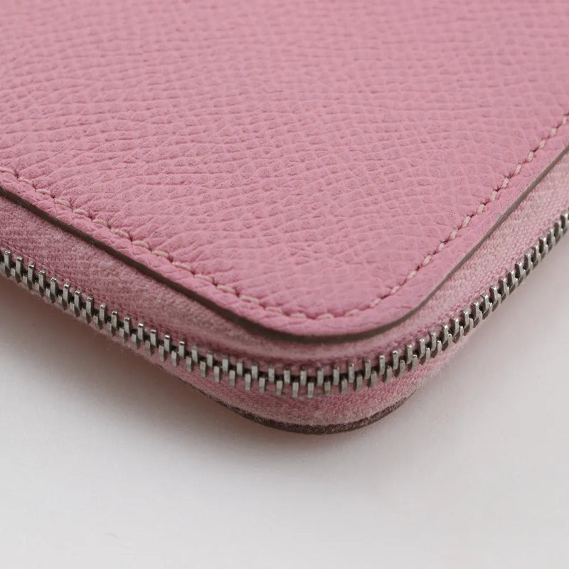 Hermes Azap Zip Around Epsom Pink Leather Accessory