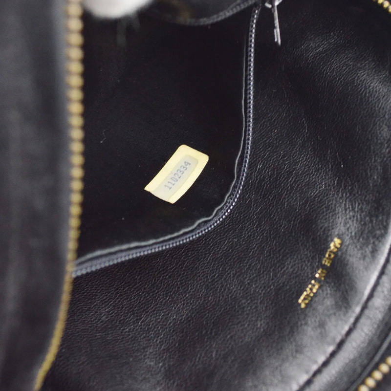 Chanel Cc Mark Round Chain Black Suede Bag