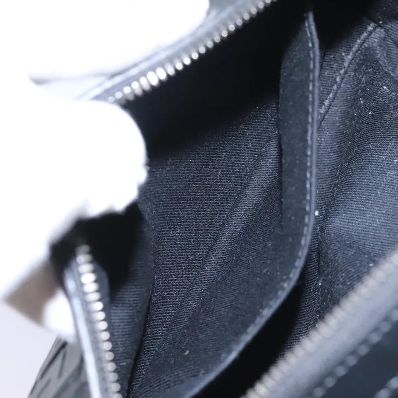 Versace La Greca Leather Black Bag