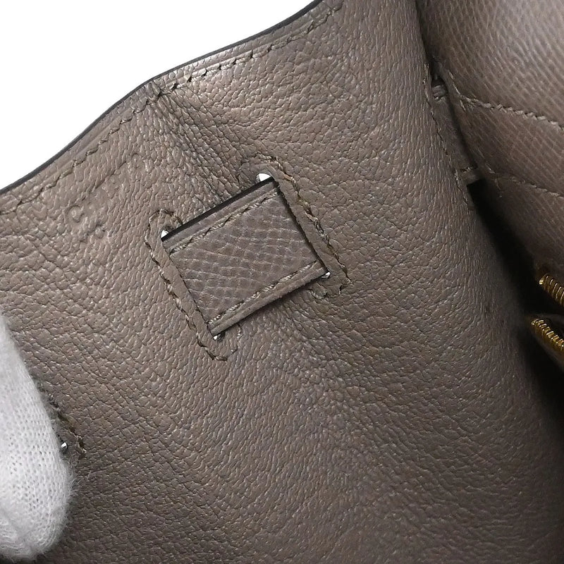 Hermes Kelly Grey Epsom With Gold Hardware Gray Leather Bag