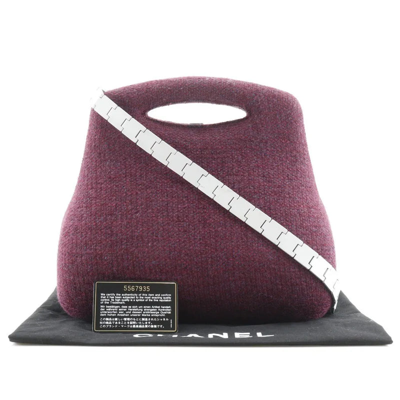 Chanel Vintage Millennium Waist Tweed Purple Bag