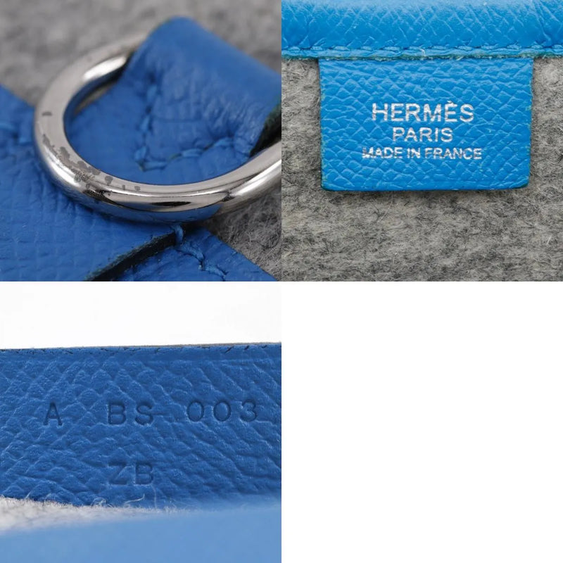 Hermes Toodoo Epsom And Wool Blue Bag
