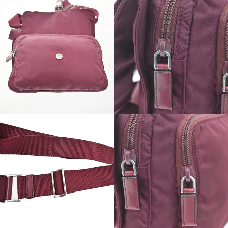 Prada Messenger Printed Tessuto Red Nylon Bag