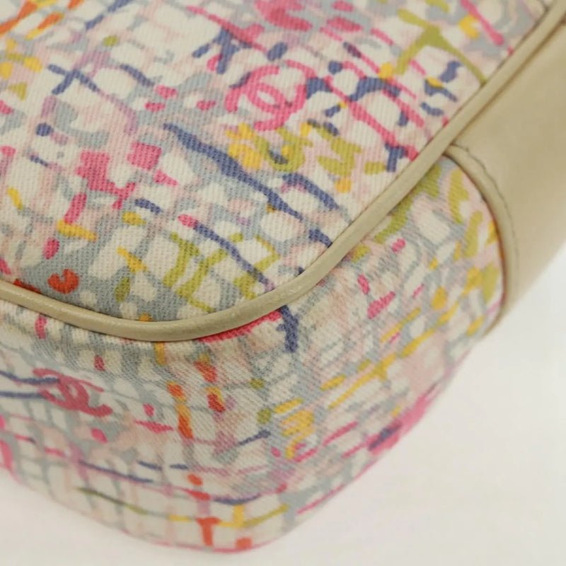 Chanel Vintage Clover Camera Printed Canvas Multicolour Bag