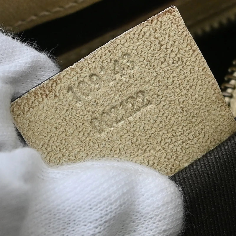 Gucci Miss Gg Tote Canvas With Leather Beige Bag