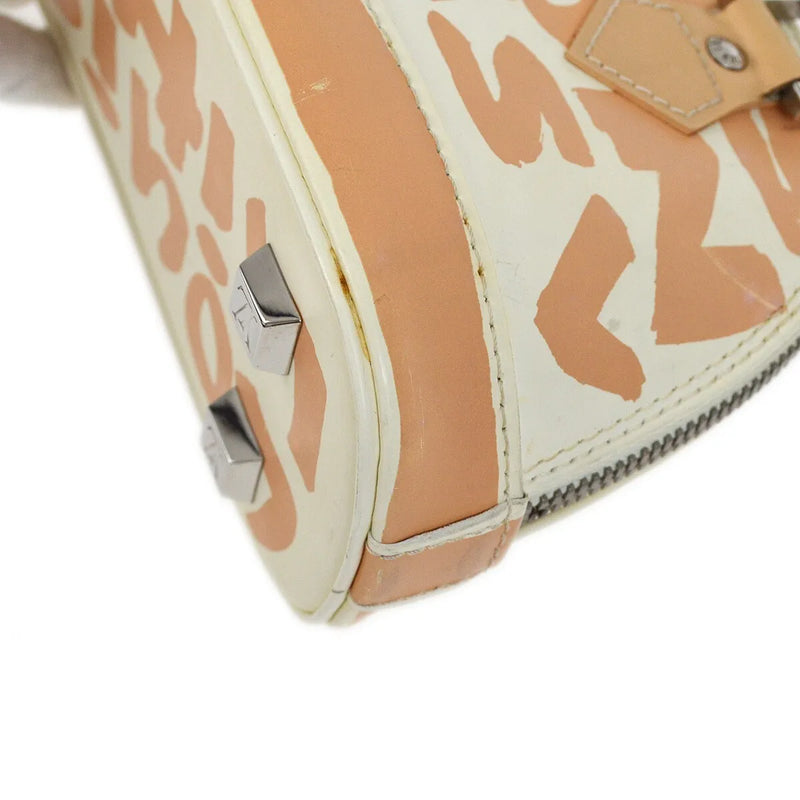 Louis Vuitton Alma Limited Edition Graffiti Leather Beige Bag