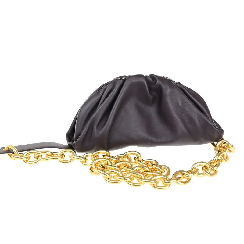 Bottega Veneta The Chain Leather Burgundy Bag