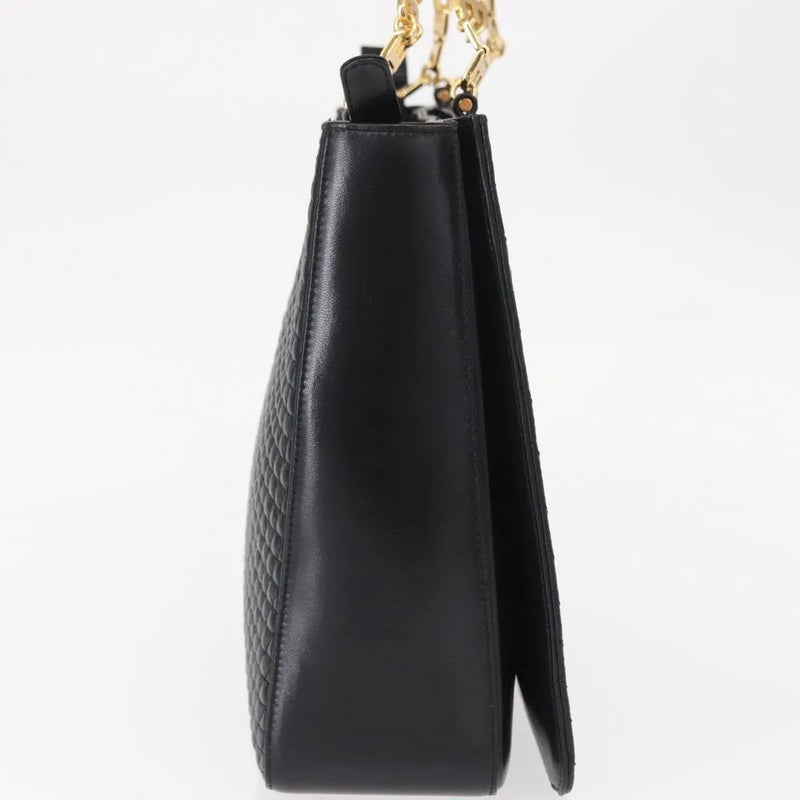Bally Vintage Quilted Leather Black Bag