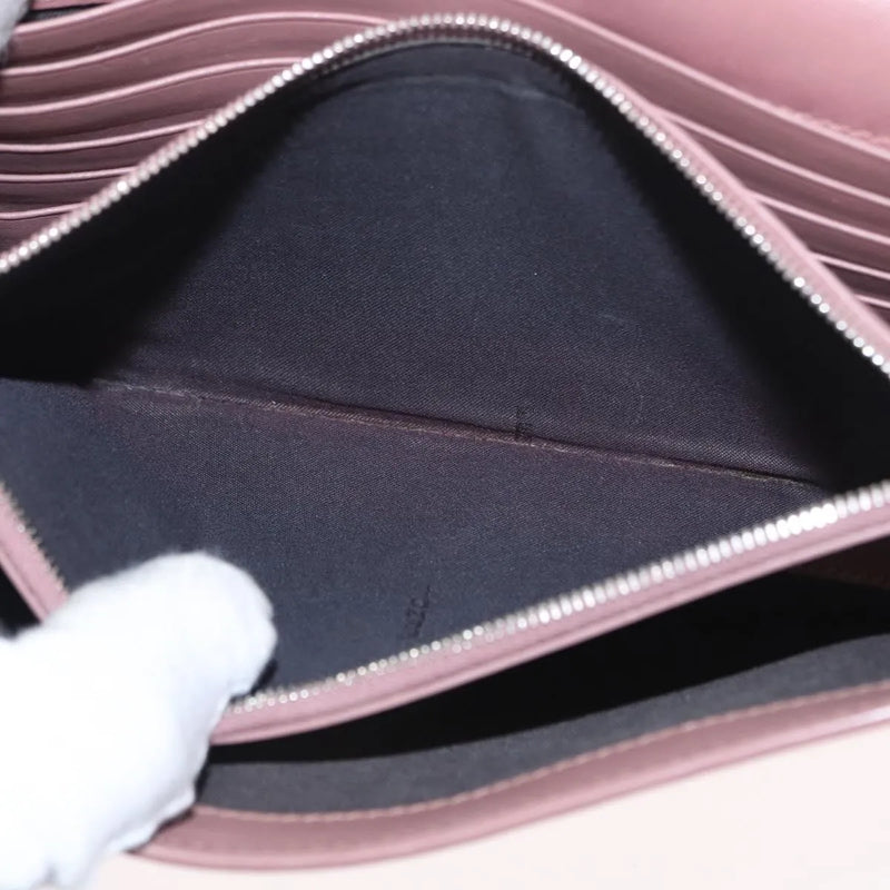 Fendi F Is Wallet On Chain Leather Pink Bag