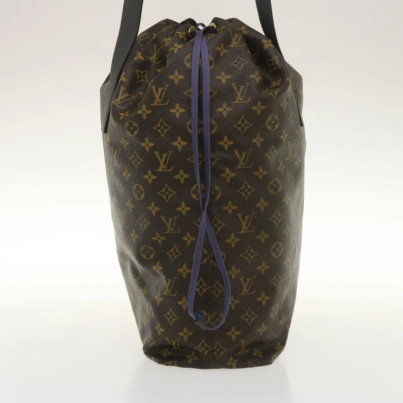 Louis Vuitton Cabas Light Drawstring Monogram Split Canvas Brown Bag