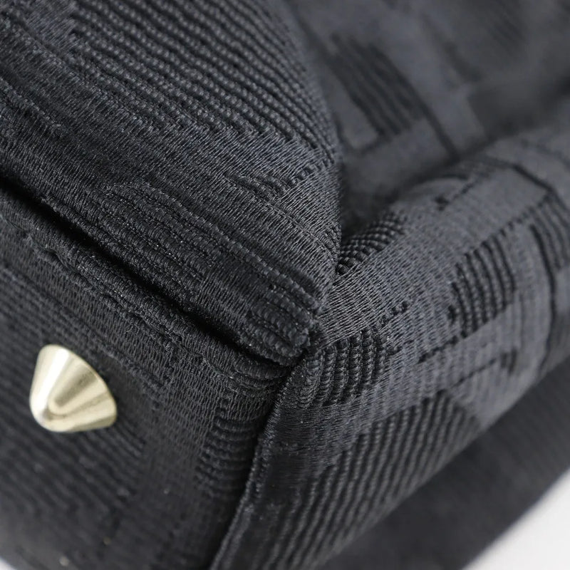 Christian Dior Lady Cannage Matelassé Black Canvas Bag