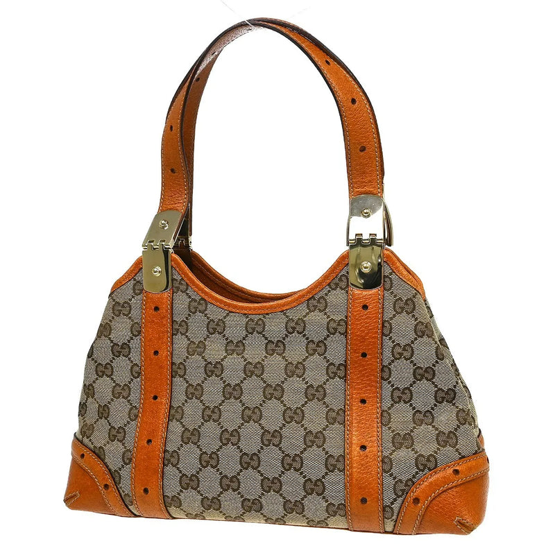 Gucci Gg Shoulder Bag Matelasse Leather Beige Canvas