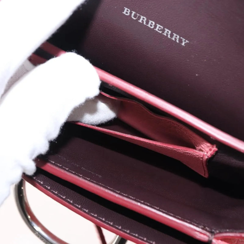 Burberry D-Ring Shoulder Leather Pink Bag