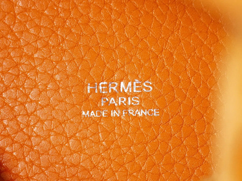 Hermes Picotin Lock Togo Orange Leather Bag