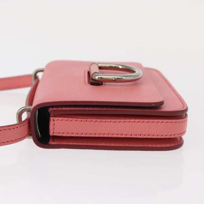 Burberry D-Ring Shoulder Leather Pink Bag