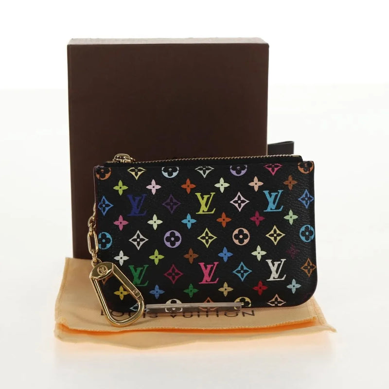 Louis Vuitton Pochette Clés Nm Monogram Multicolor Canvas Black Accessory