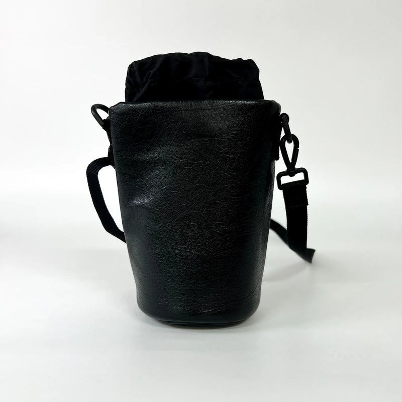 Balenciaga Weekend Bottle Holder Leather Black Bag