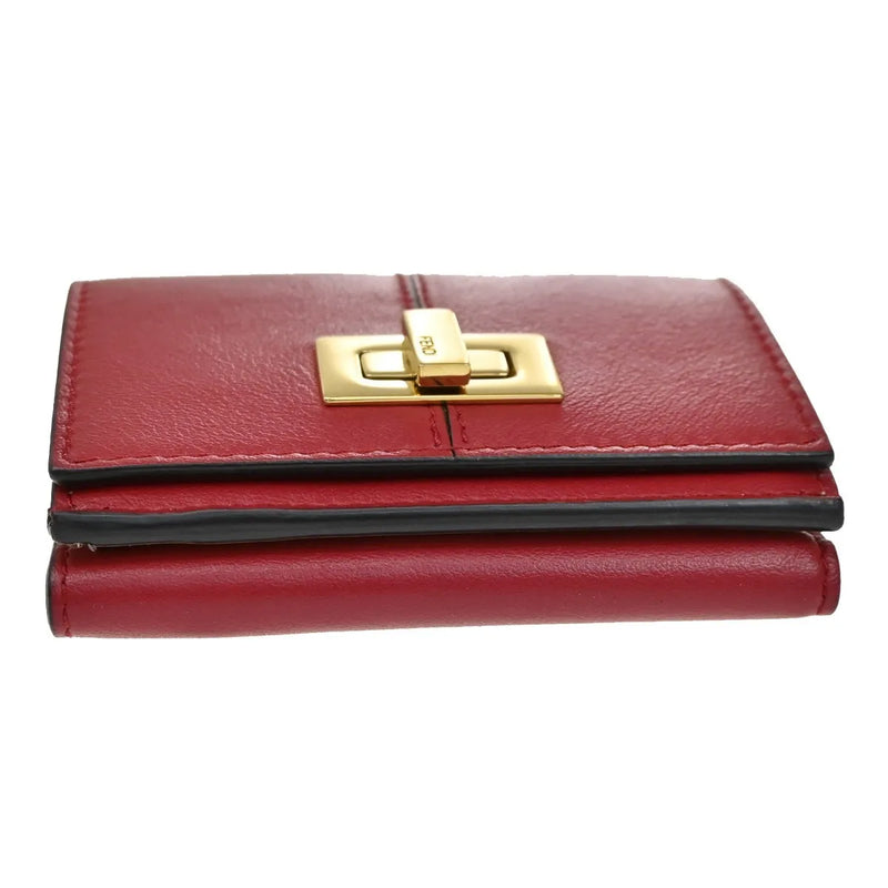 Fendi Peekaboo Leather Red Accessory