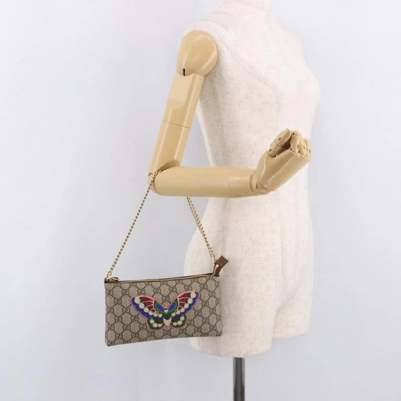 Gucci Pochette Gg Canvas Beige Pvc Bag