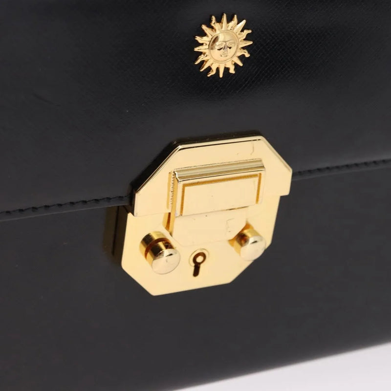 Versace Vintage Leather Black Bag