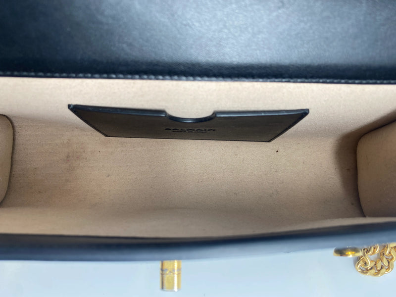 Balmain B-Buzz Leather Black Bag
