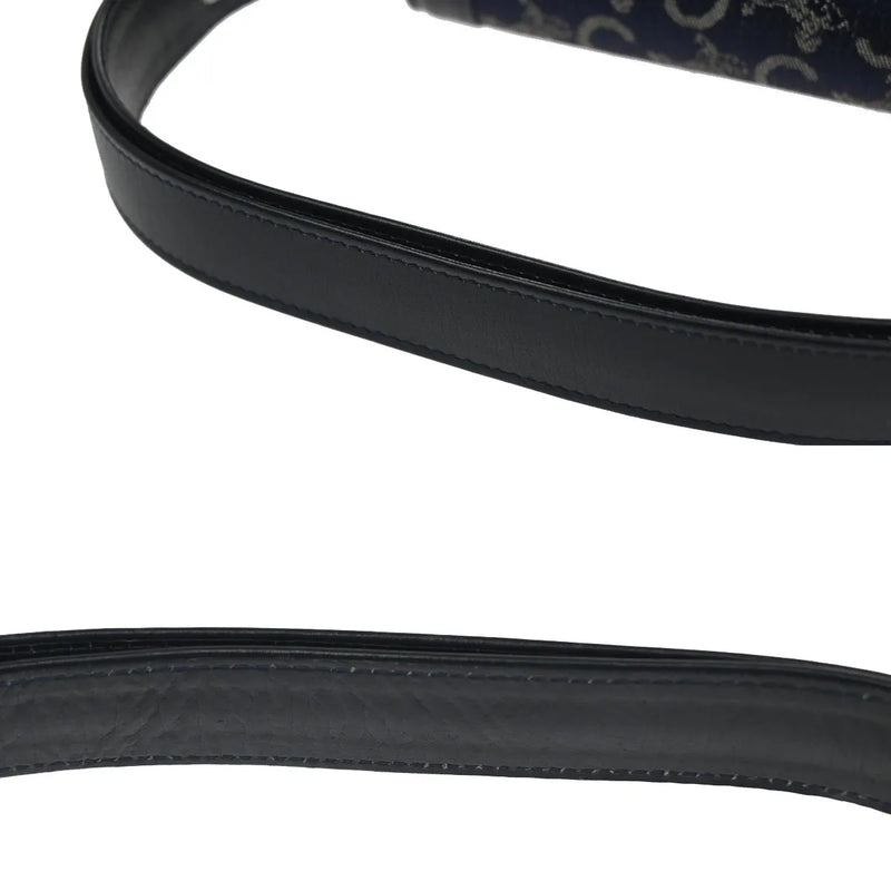 Celine Horse Carriage Canvas And Leather Navy Bag