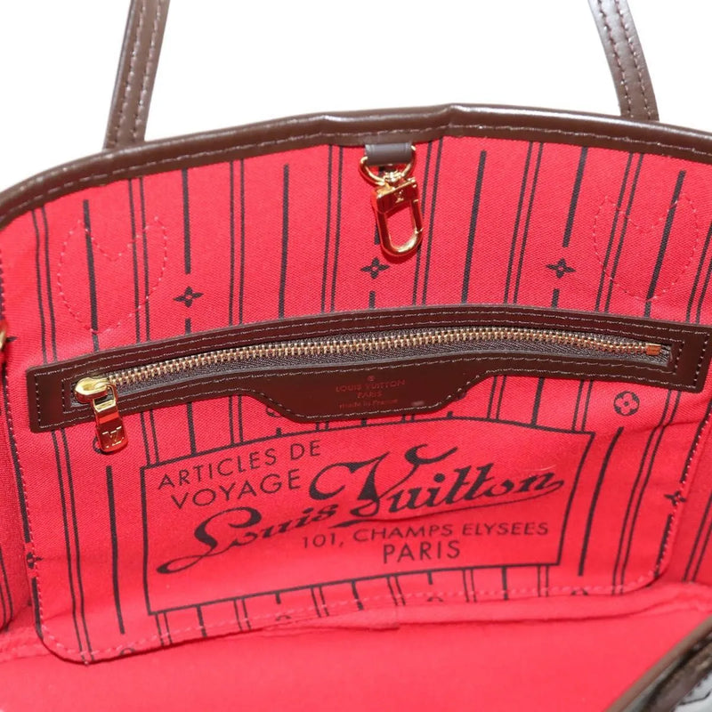 Louis Vuitton Neverfull Tote Damier Brown Canvas Bag