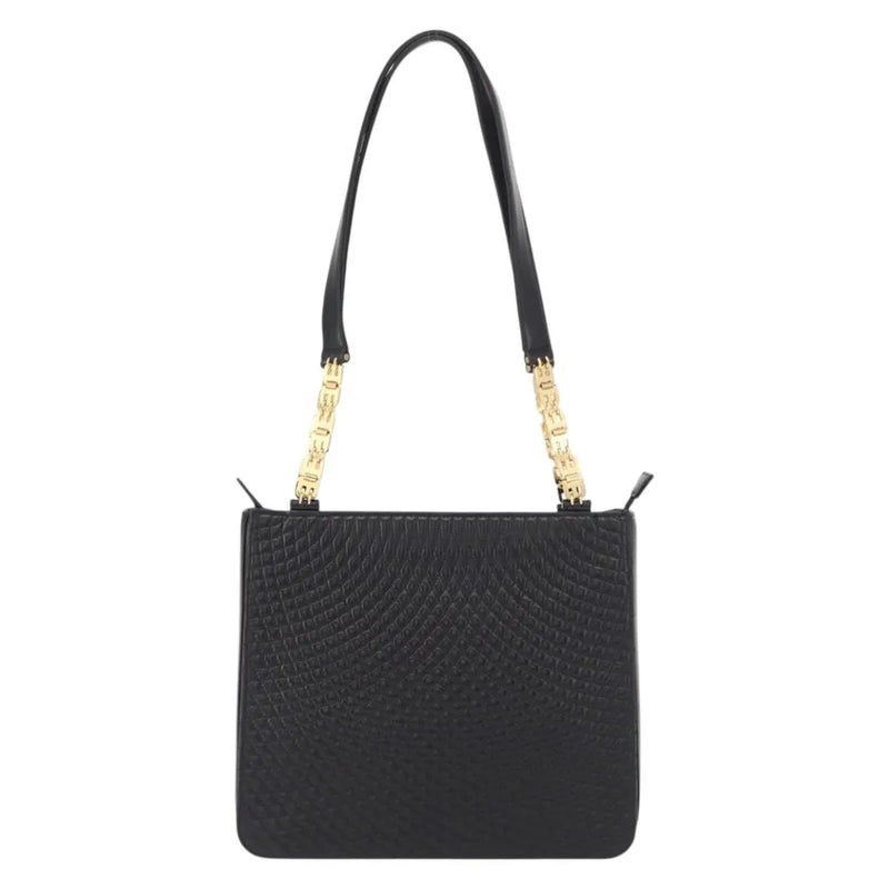 Bally Vintage Quilted Leather Black Bag