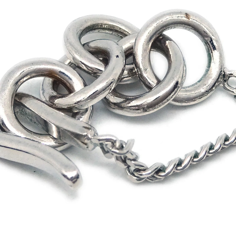 Chanel Vintage Cc Pendent Plated Metal Silver Silver_plated Jewelry
