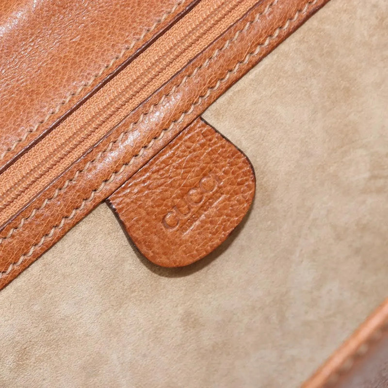 Gucci Vintage Clutch Leather Brown Bag